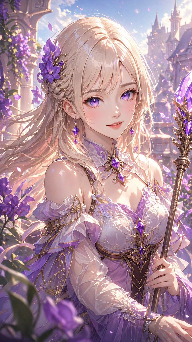 AI image generated from the “Profile / Avatar - Lavender Fantasy Mage Portrait” prompt