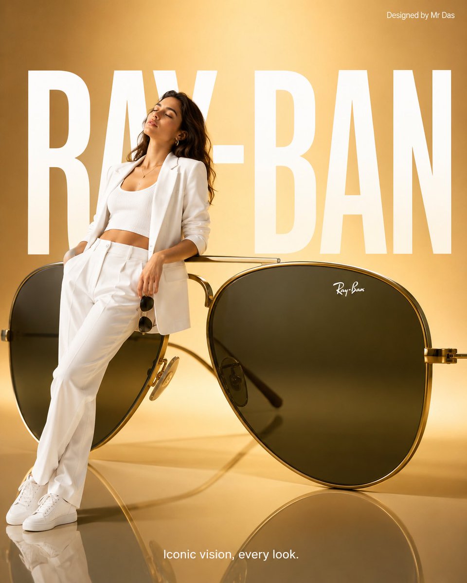 AI image generated from the “Ray-Ban Giant Aviator Ad” prompt