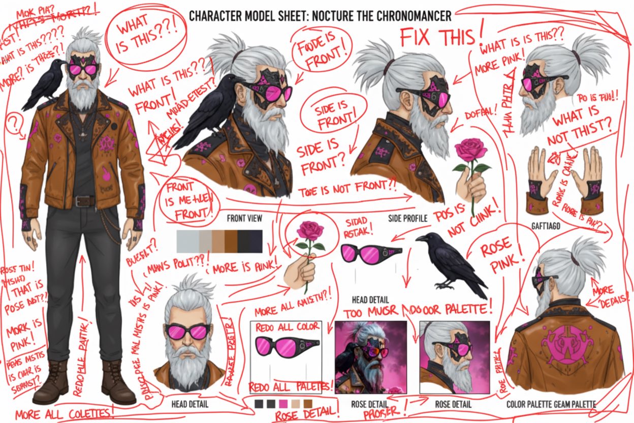 AI image generated from the “Red Pen Annotations” prompt