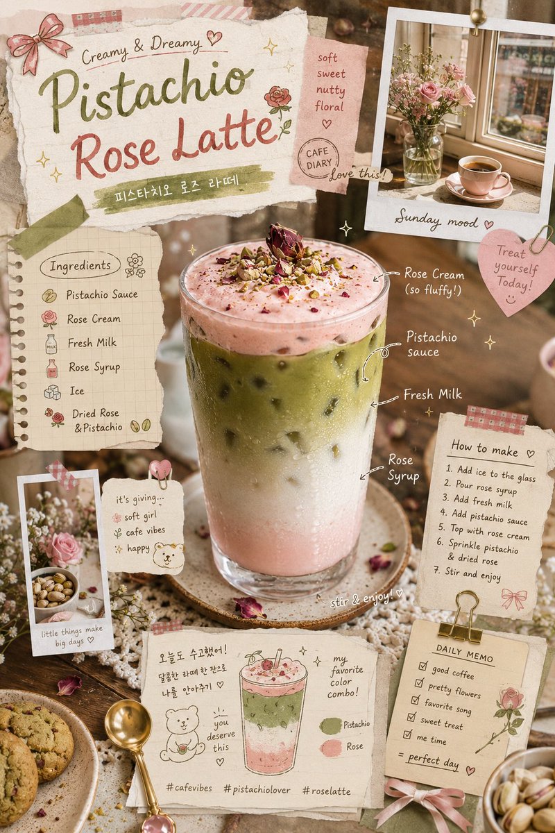 AI image generated from the “Retro Cafe Scrapbook Poster” prompt