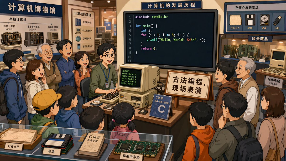 AI image generated from the “Retro Programming Museum Cartoon” prompt
