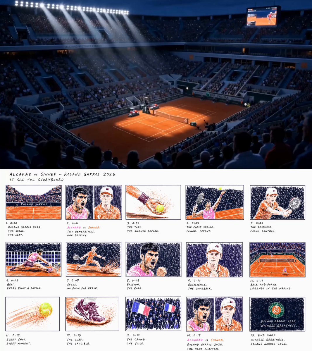 AI image generated from the “Roland Garros Tennis Trailer” prompt