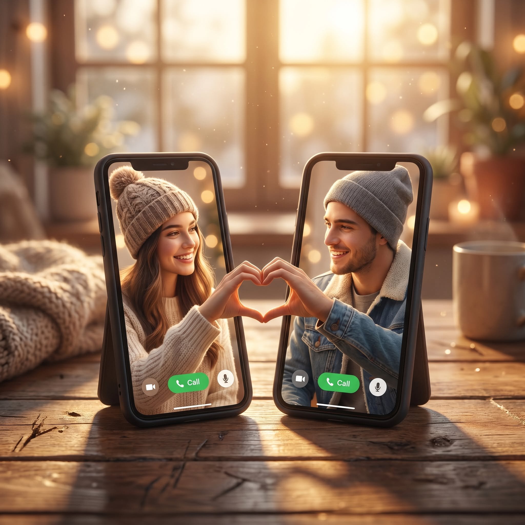 AI image generated from the “Romantic Smartphone Couple Scene Product Shot” prompt