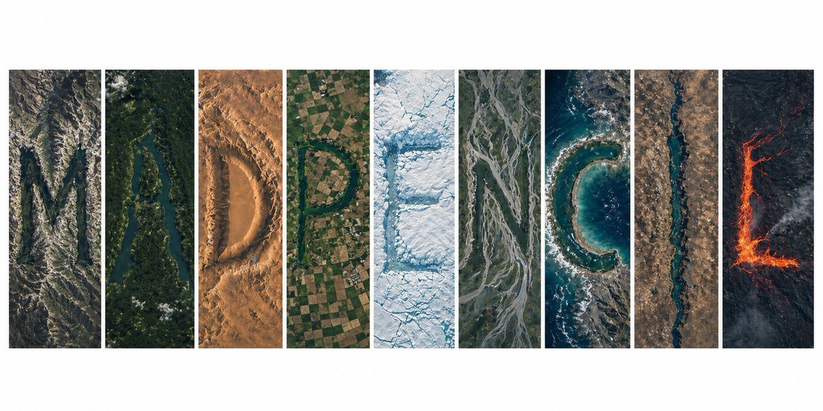 AI image generated from the “Satellite Terrain Letter Typography Map” prompt