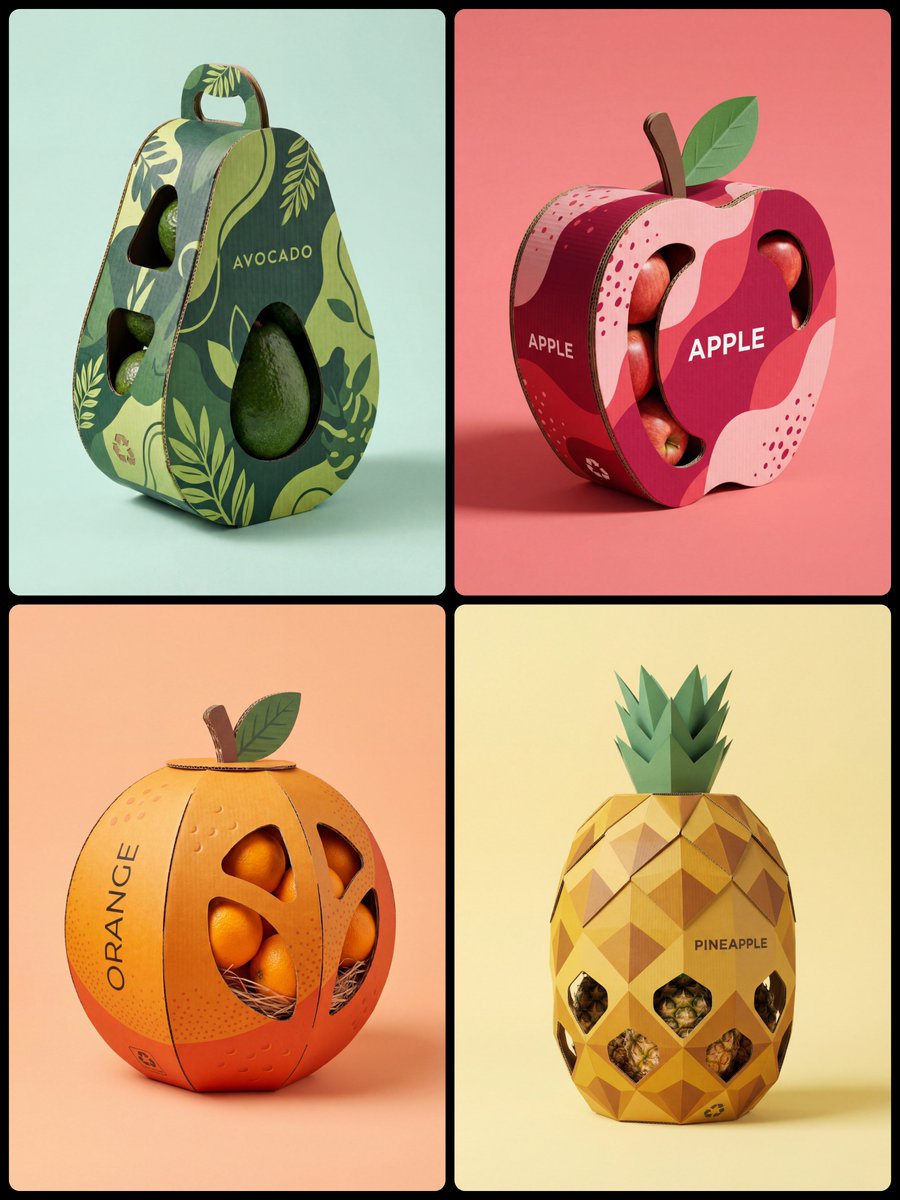 AI image generated from the “Sculptural Fruit Packaging Design” prompt