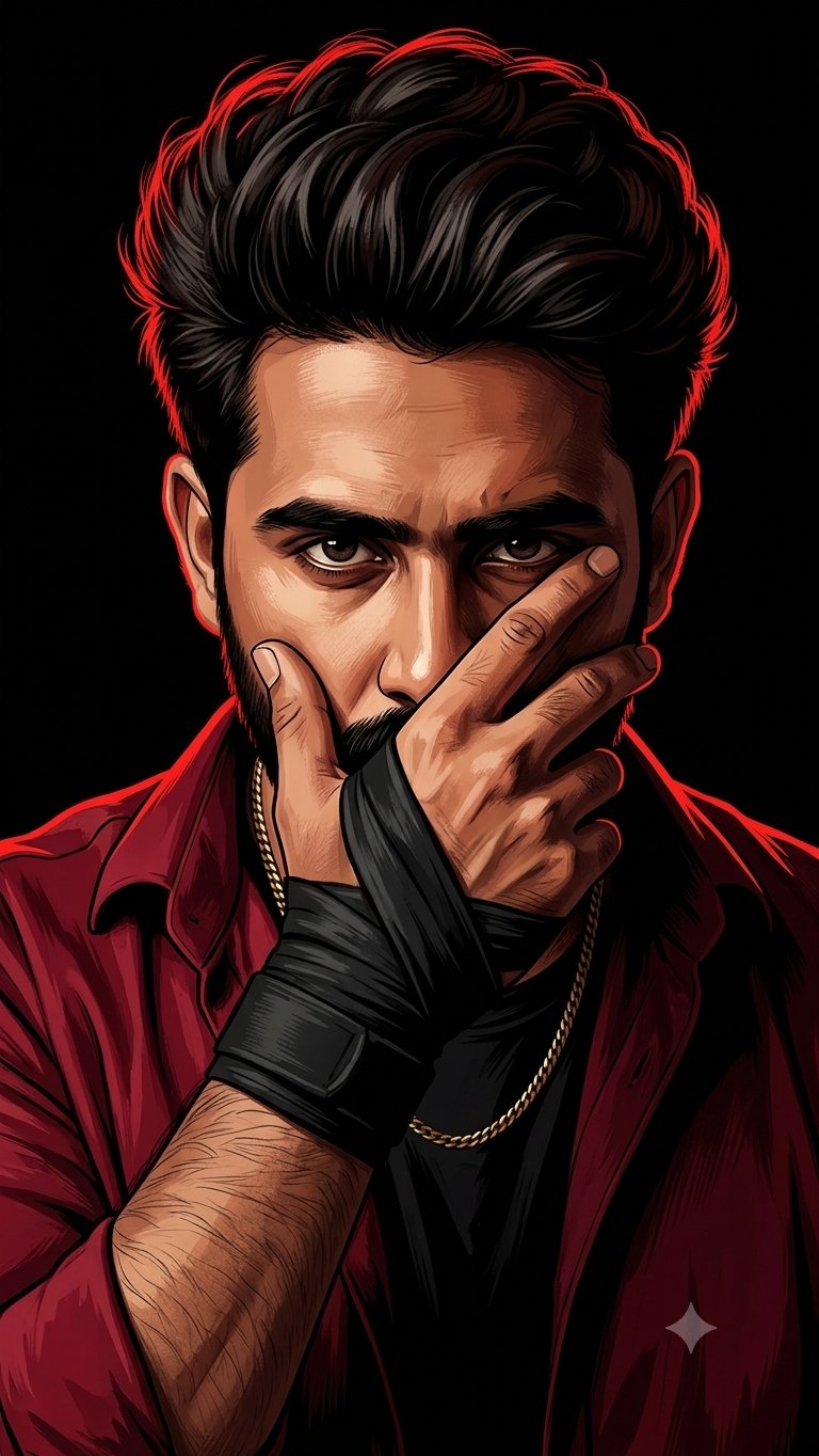 AI image generated from the “Sharp Digital Portrait Illustration” prompt