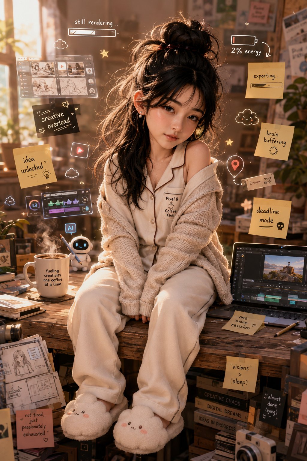 AI image generated from the “Sleep-Deprived Chibi Creator” prompt