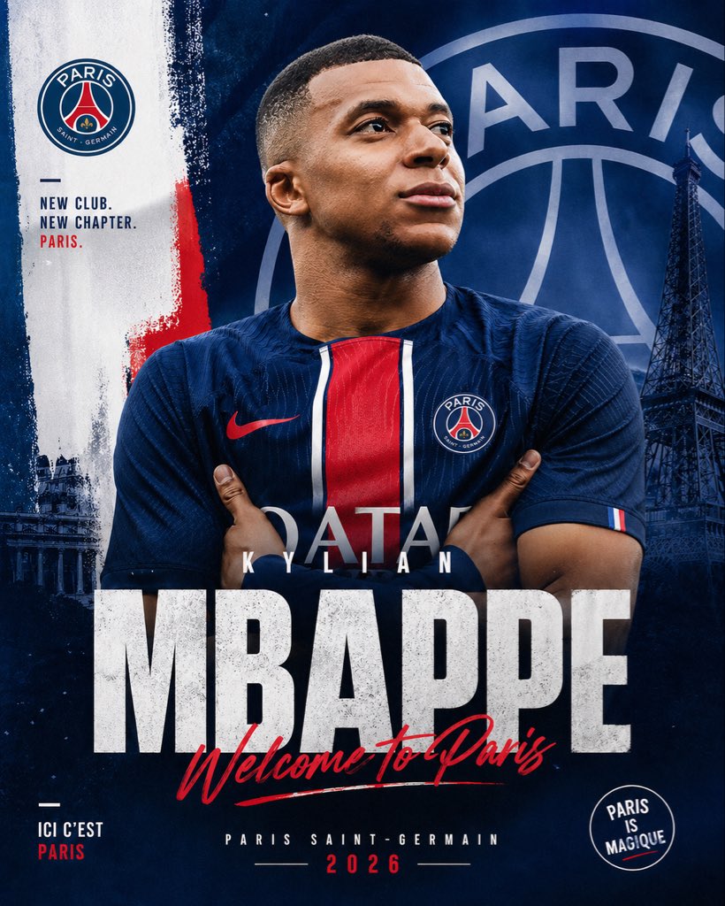 AI image generated from the “Social Media Post - PSG Transfer Announcement Poster” prompt