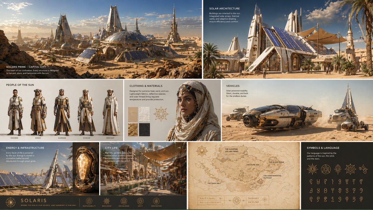 AI image generated from the “Solar Desert Worldbuilding Kit” prompt