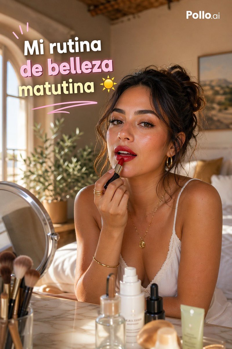 AI image generated from the “Spanish GRWM Morning Beauty Thumbnail” prompt