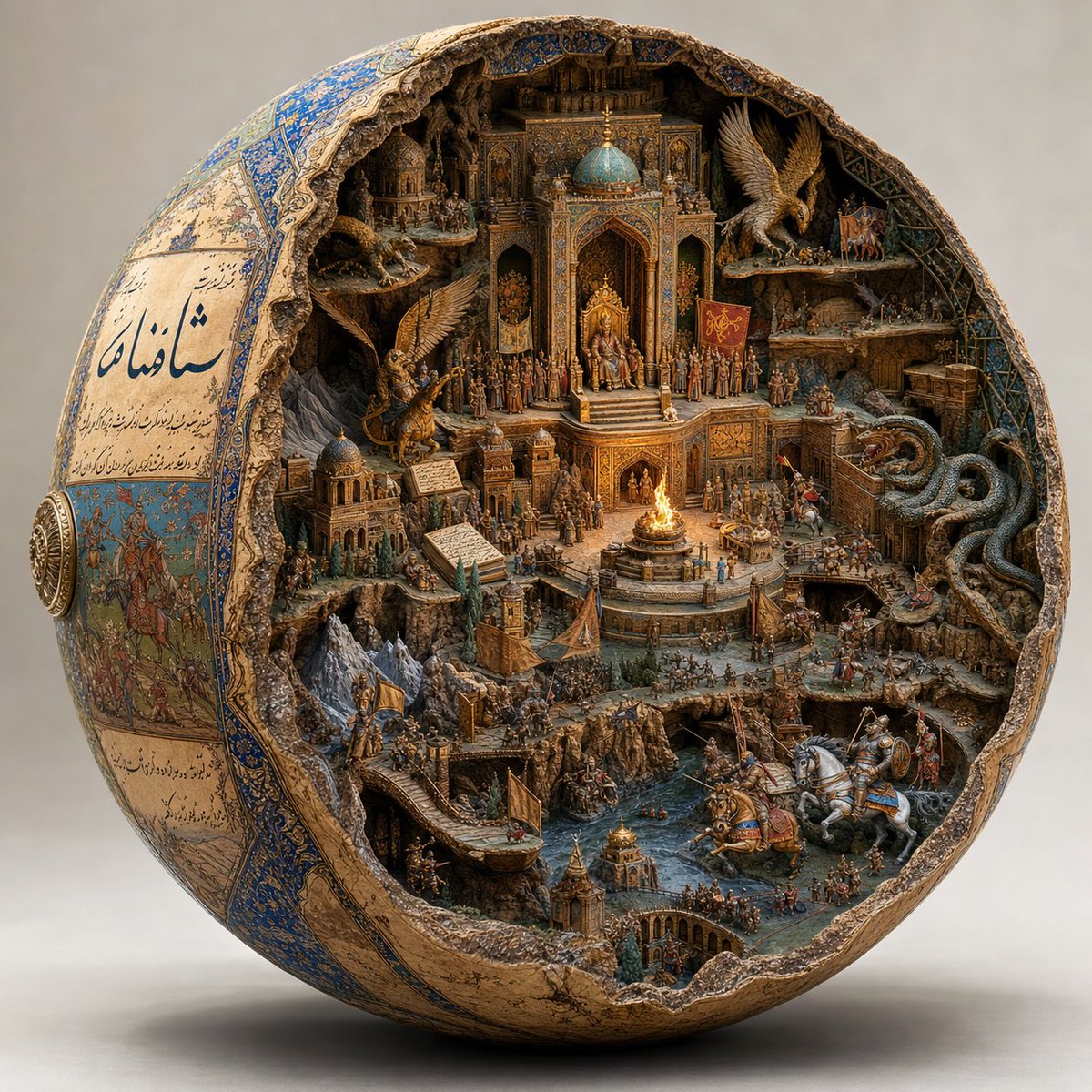 AI image generated from the “Spherical Artifact World Cross-Section” prompt