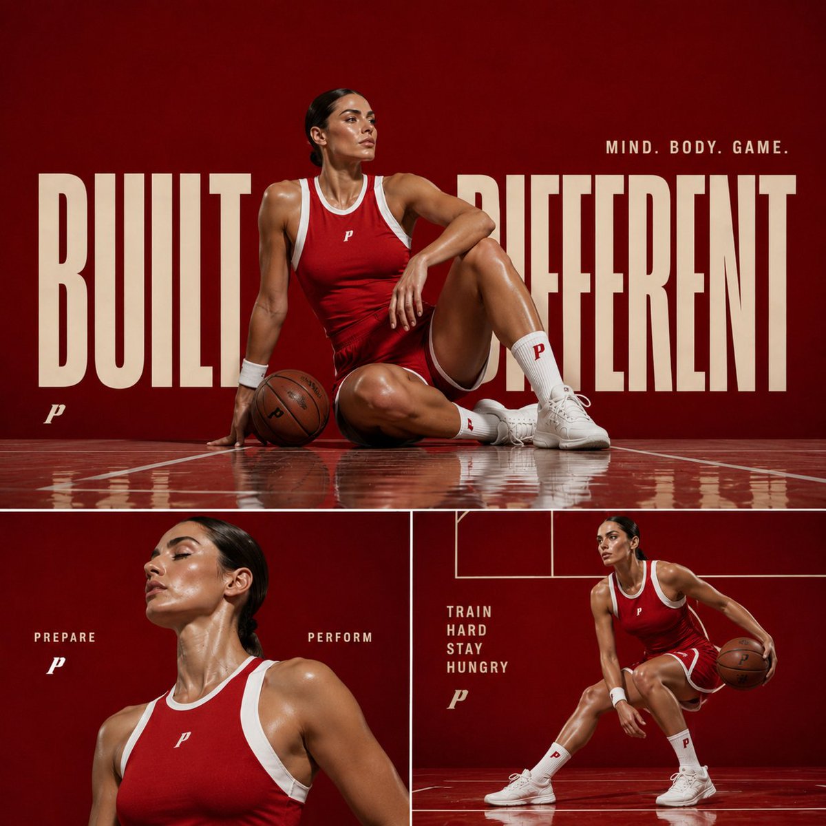 AI image generated from the “Sports Athlete Editorial Collage Poster” prompt