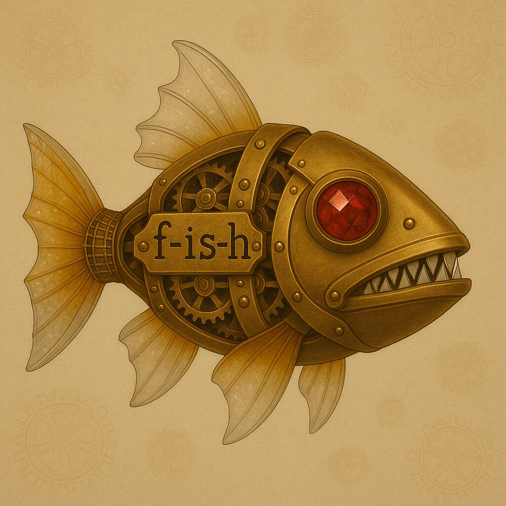 AI image generated from the “Steampunk Mechanical Fish” prompt