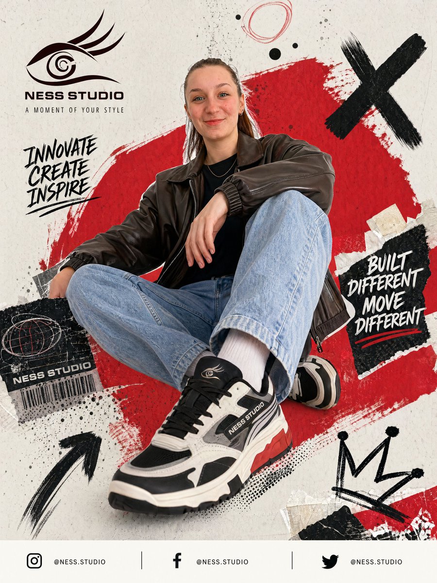 AI image generated from the “Streetwear Sneaker Poster Ad” prompt