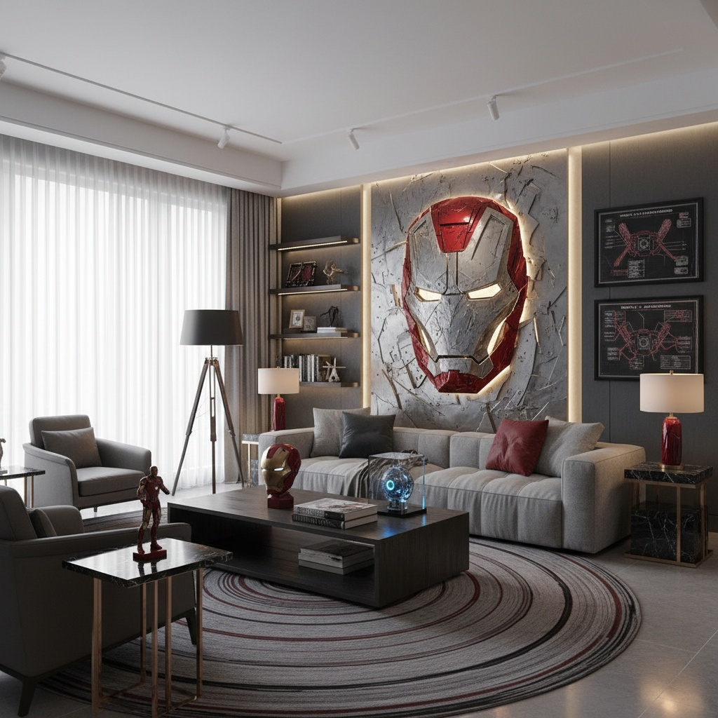 AI image generated from the “Superhero Interior Design” prompt