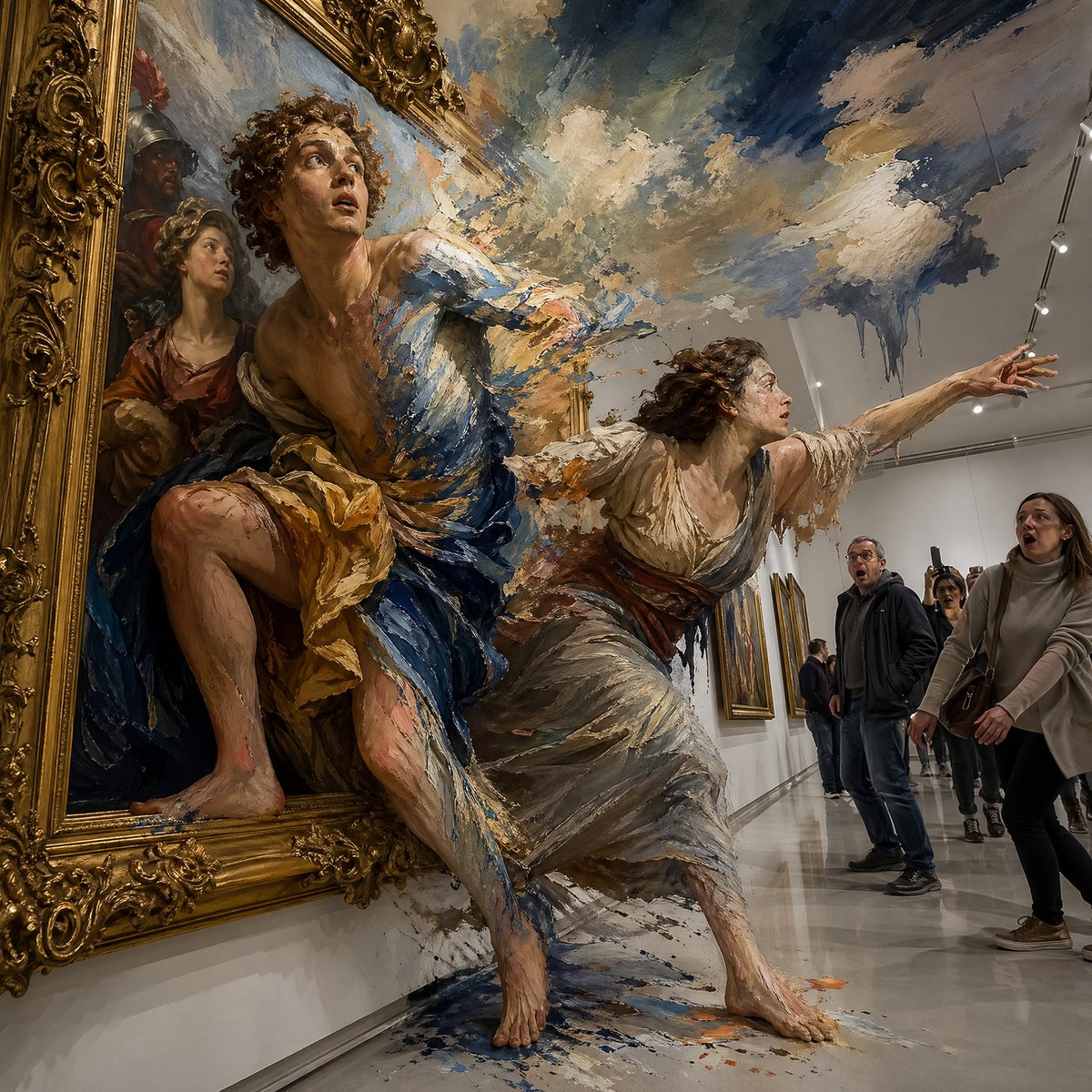 AI image generated from the “Surreal Baroque Painting Reality Fracture” prompt
