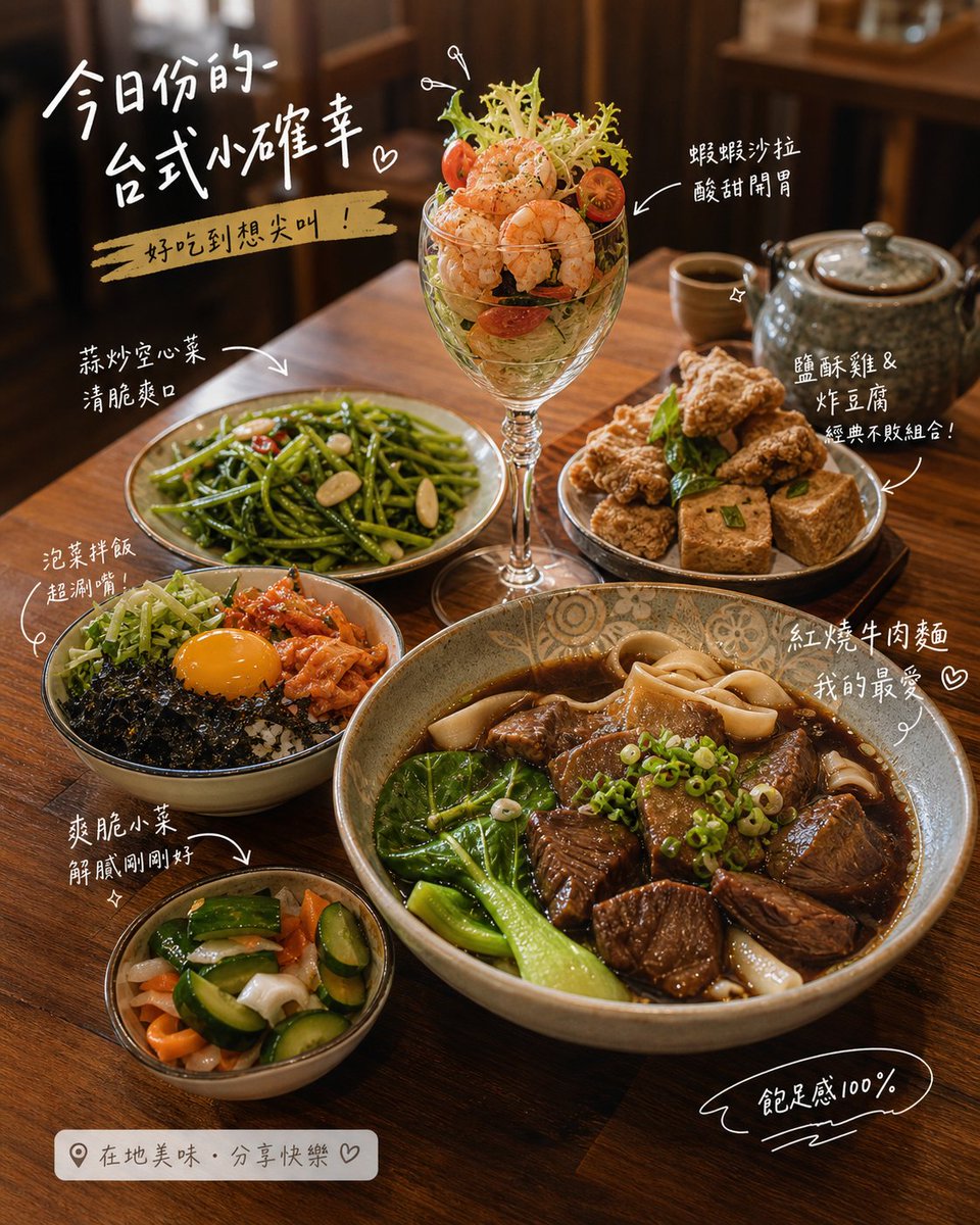 AI image generated from the “Taiwanese Food Blog Spread” prompt