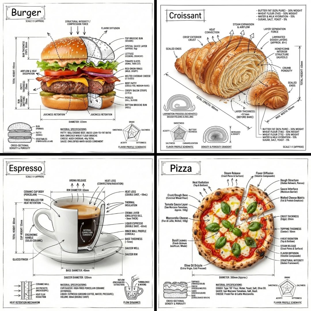AI image generated from the “Technical Food Annotation Infographic” prompt