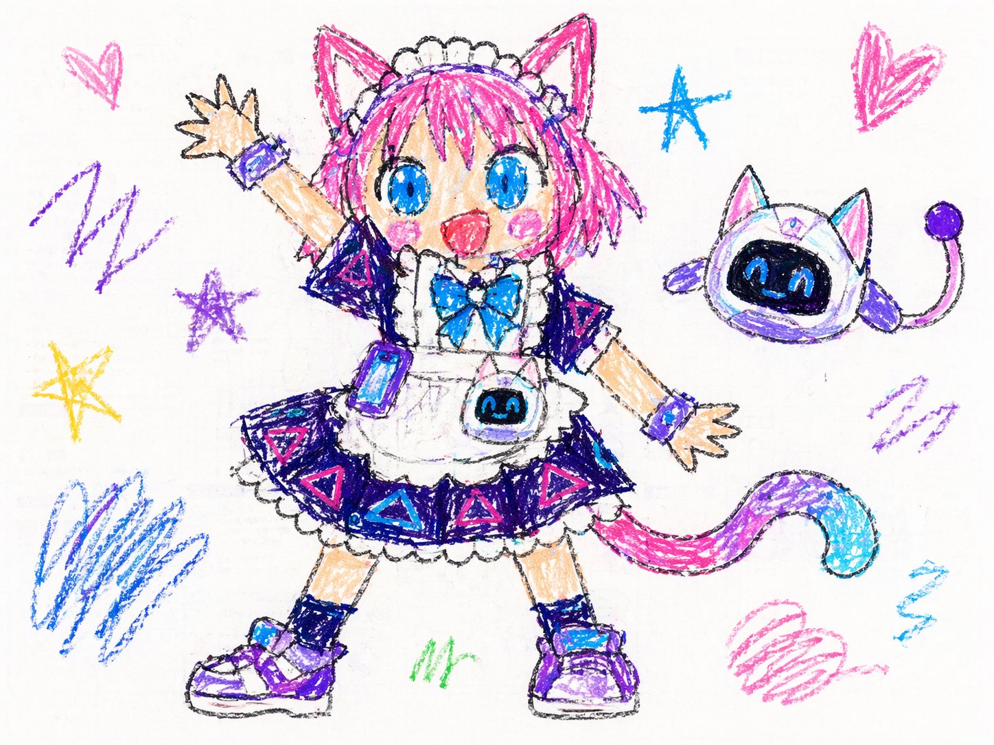 AI image generated from the “Toddler Crayon Scribble Art Style Portrait” prompt