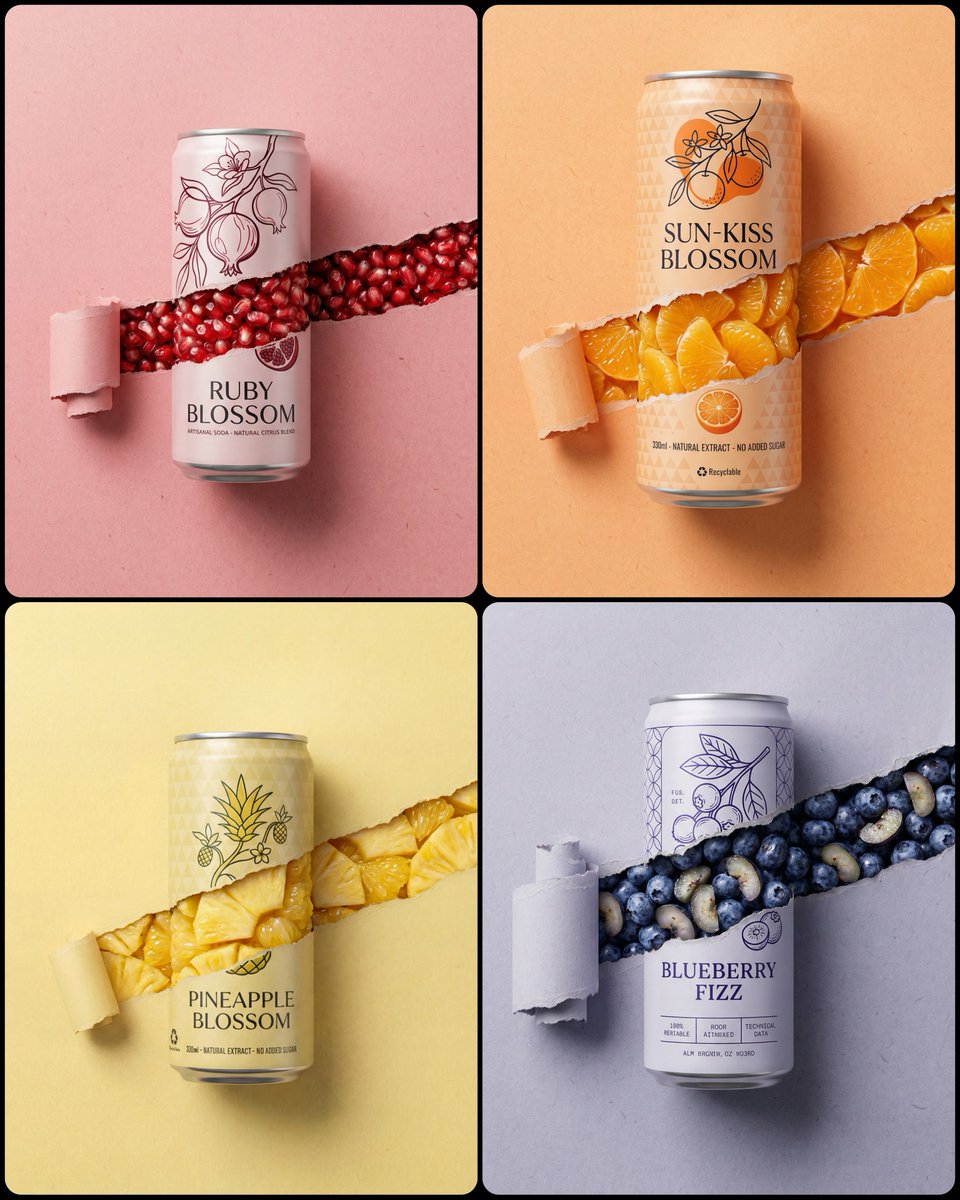 AI image generated from the “Torn Soda Can Fruit Ad” prompt