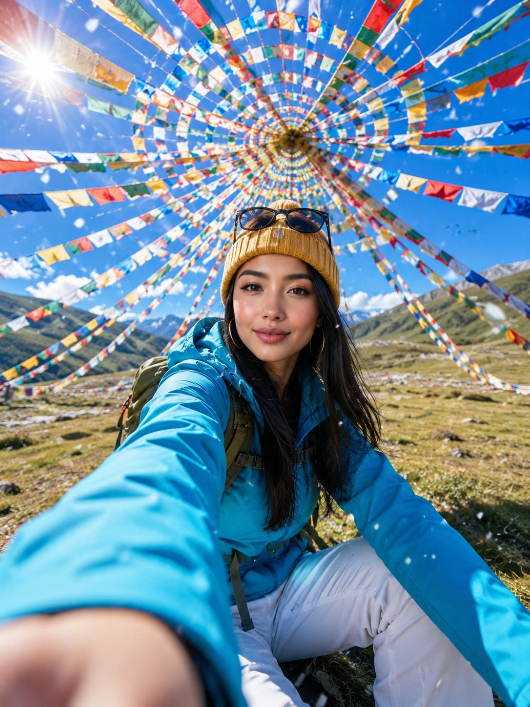 AI image generated from the “Travel Selfie Portrait Reference” prompt