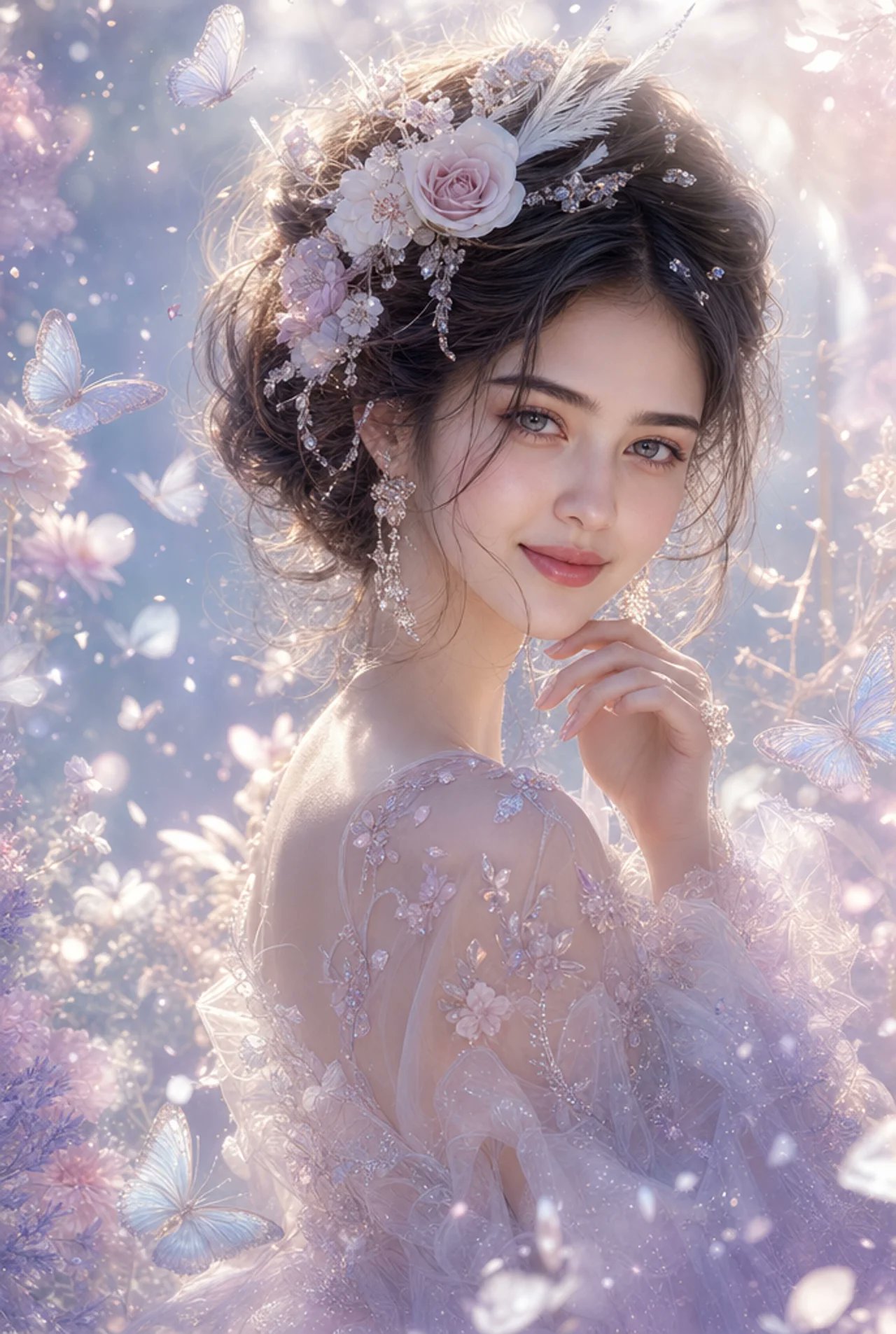 AI image generated from the “Ultra-realistic ethereal fantasy portrait of a breathtaking” prompt