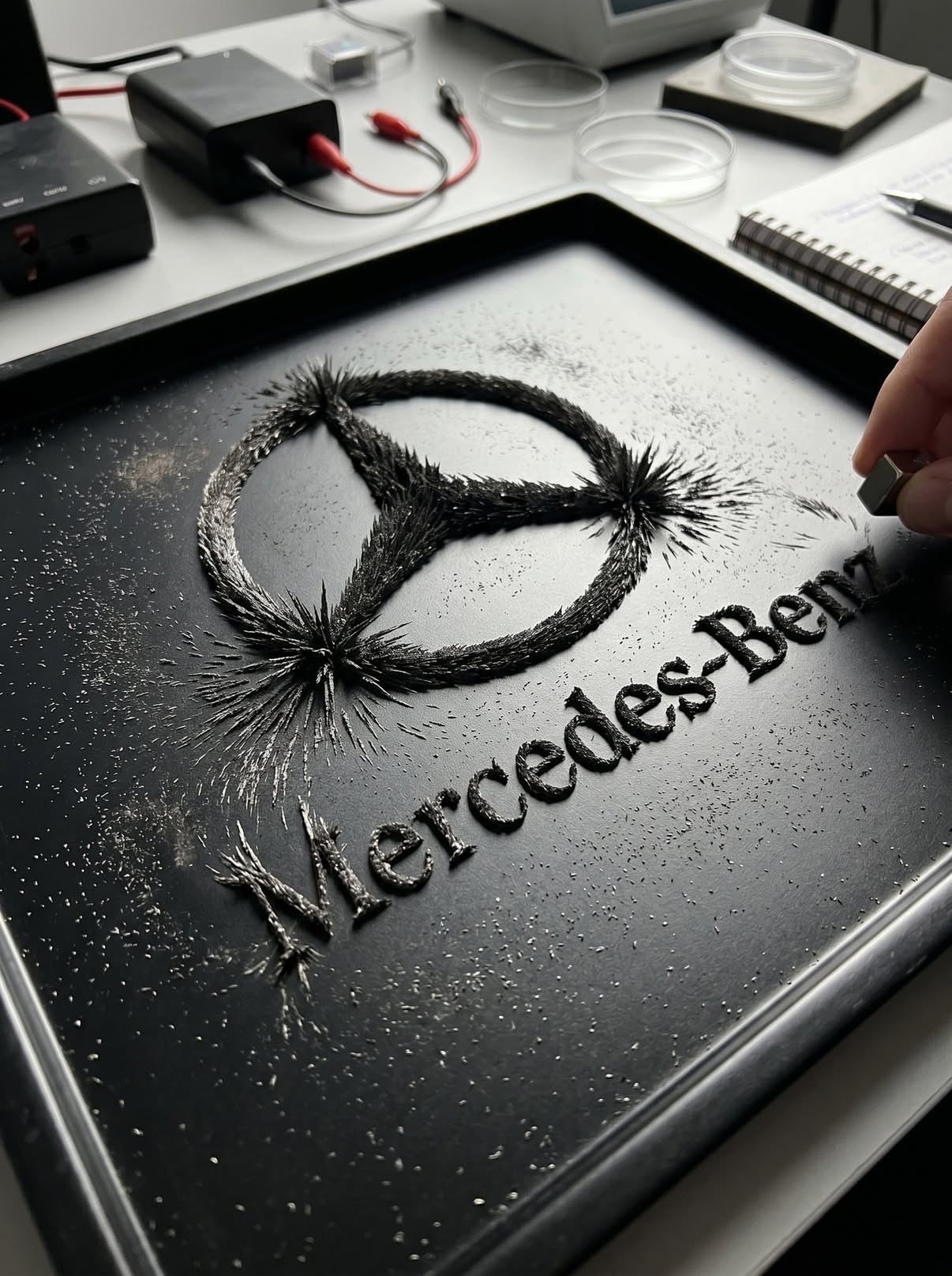 AI image generated from the “Uploaded logo into a hyper-realistic scene where the logo” prompt