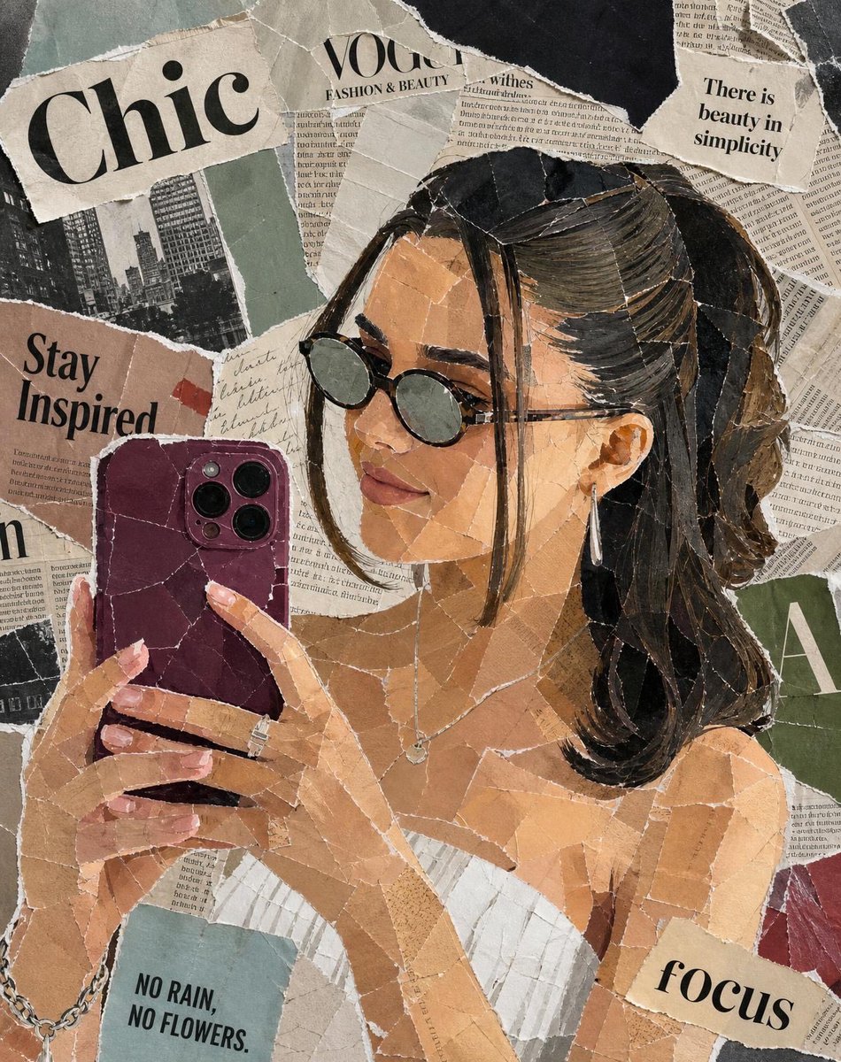 AI image generated from the “Vintage Paper Collage Set” prompt