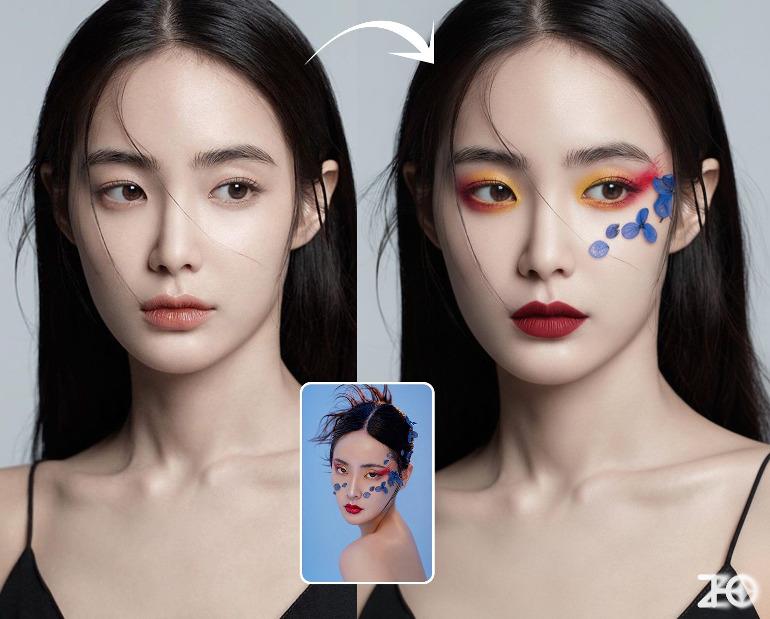 AI image generated from the “Virtual Makeup Try-On” prompt