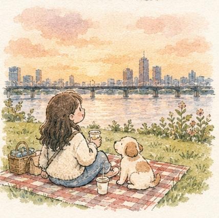 AI image generated from the “Watercolor City Slice-of-Life” prompt