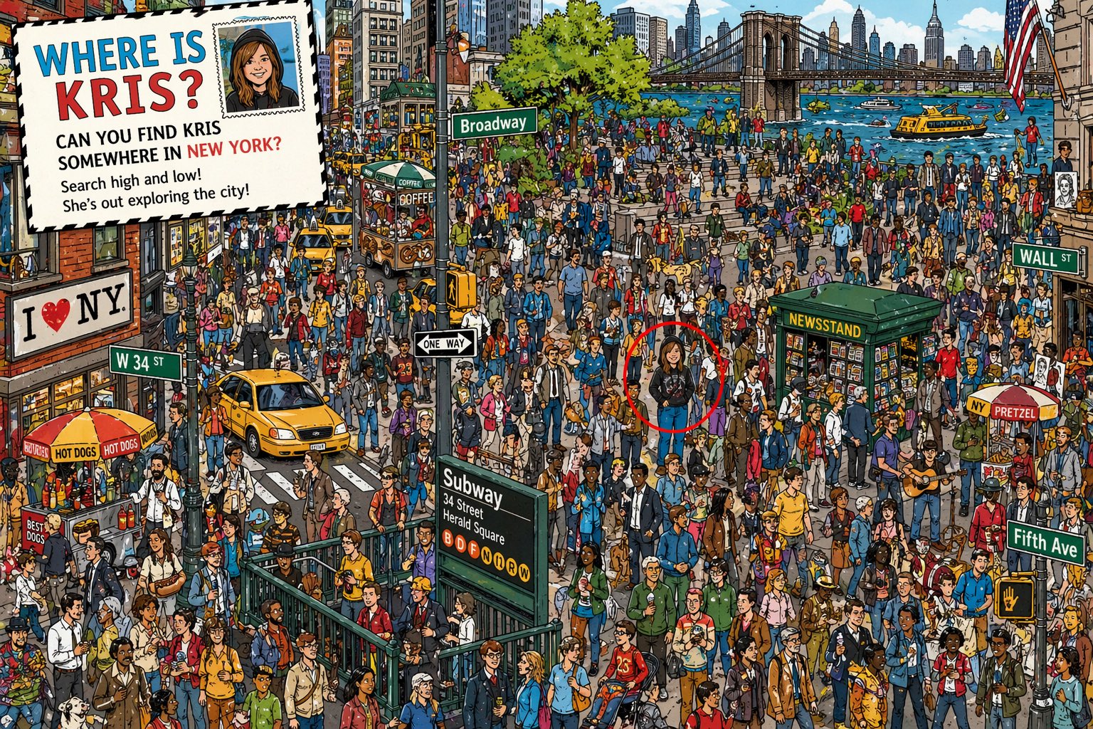 AI image generated from the “Where Is [Your Name] Crowd Search Poster” prompt