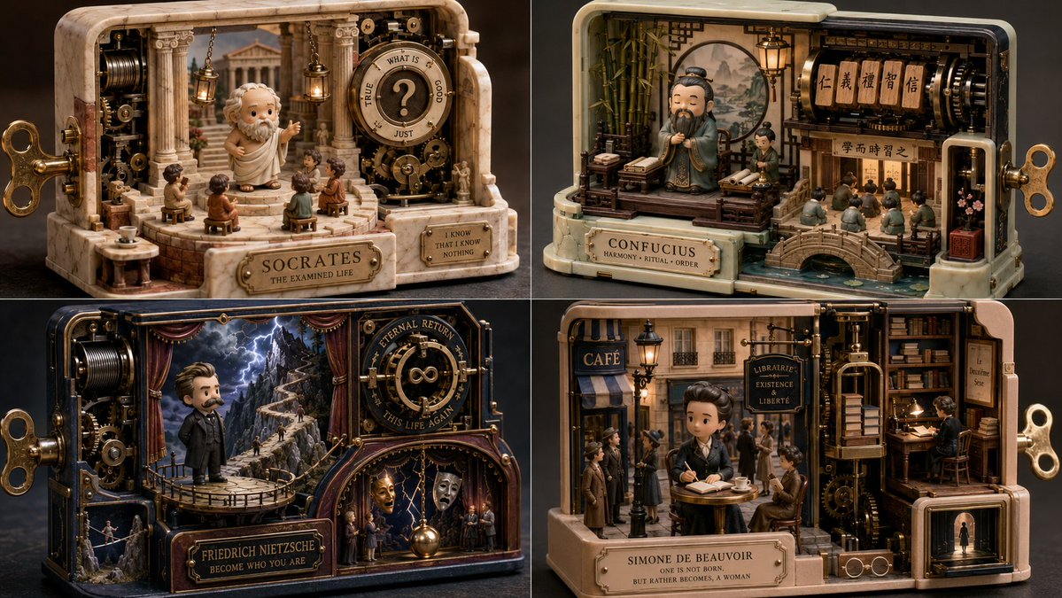 AI image generated from the “Wind-Up Miniature World” prompt