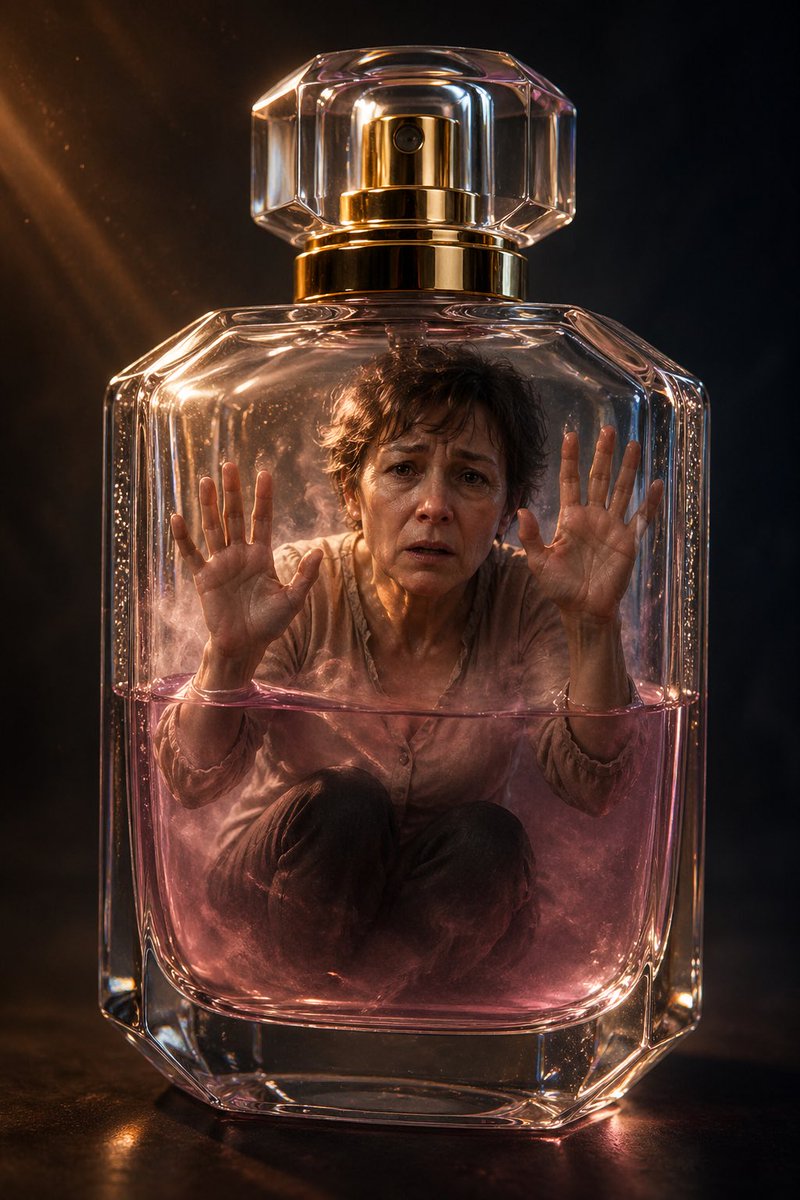 AI image generated from the “Woman in Crystal Perfume Bottle” prompt